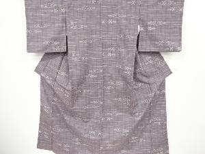 リサイクル　抽象模様織り出し手織り節紬着物